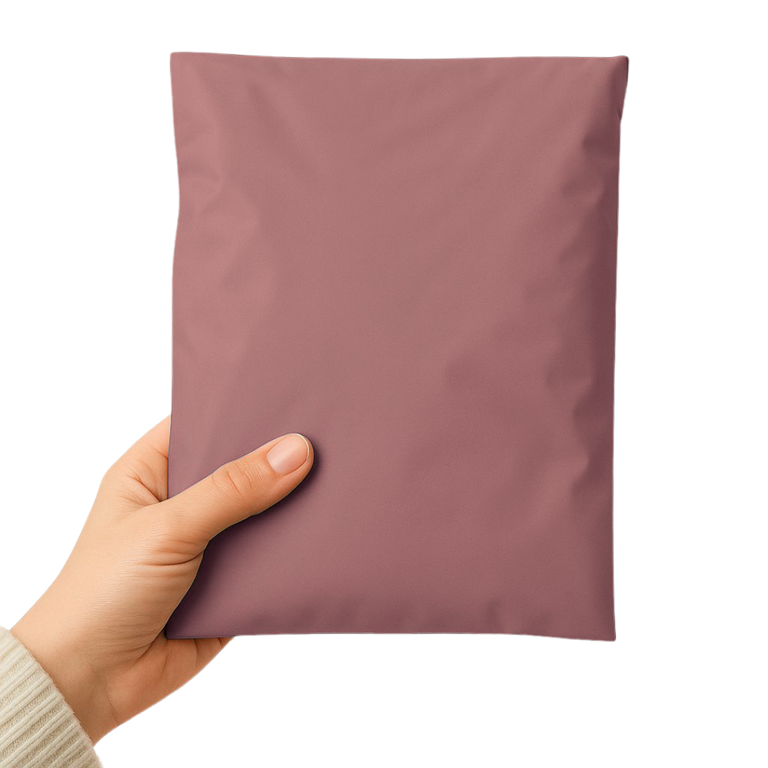 E-ticaret gönderileri için gül kurusu renkli cepli kargo poşeti – geri dönüşüme uygun çevre dostu yapısıyla doğayı korur, sağlam malzemesiyle ürünleri güvenle taşır. Hotmelt tutkallı bant ve şeffaf fatura cebi sayesinde güvenlik ve pratiklik sunar.