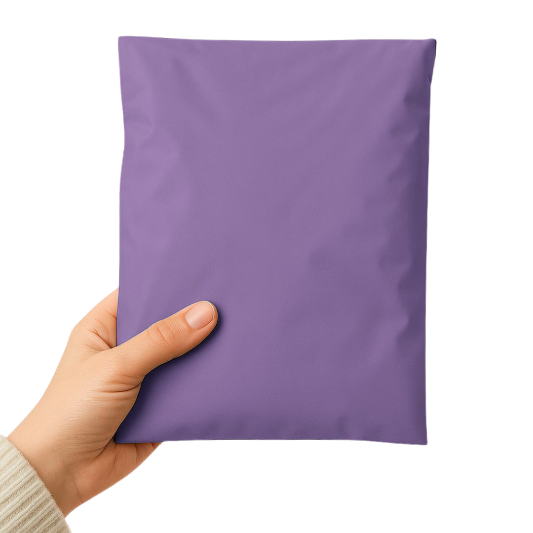 Renkli cepsiz mor kargo poşeti – online satışlarda güvenli paketleme sağlar, içindeki ürünü göstermez ve estetik görünümüyle öne çıkar