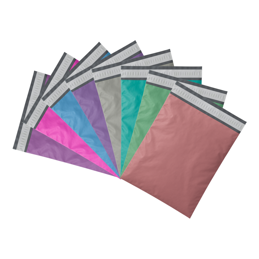 Cepsiz Renkli Kargo Poşeti Seti 25x30+5 cm (6 Renk)