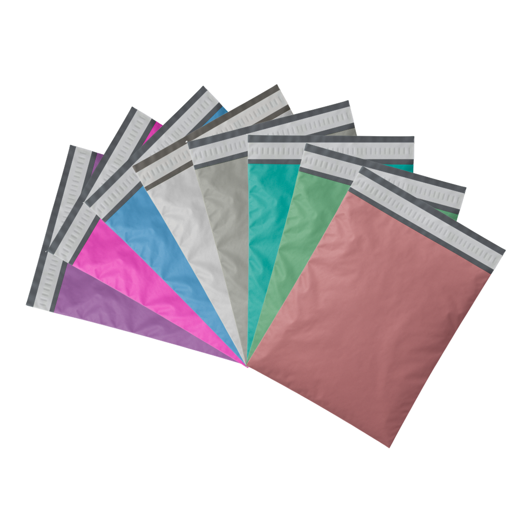 Cepsiz Renkli Kargo Poşeti Seti 30x37+5 cm (6 Renk)
