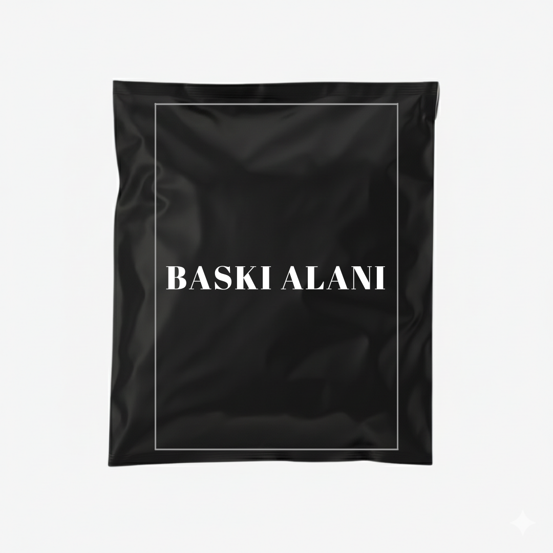 Kişiselleştirilebilir Marka Baskılı Siyah-Şeffaf Kargo Poşeti